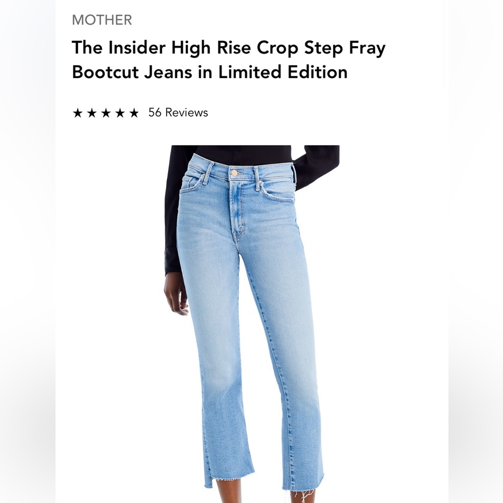 Mother - The Insider Crop Step Fray - Limited Edition, size 28, inseam 26”